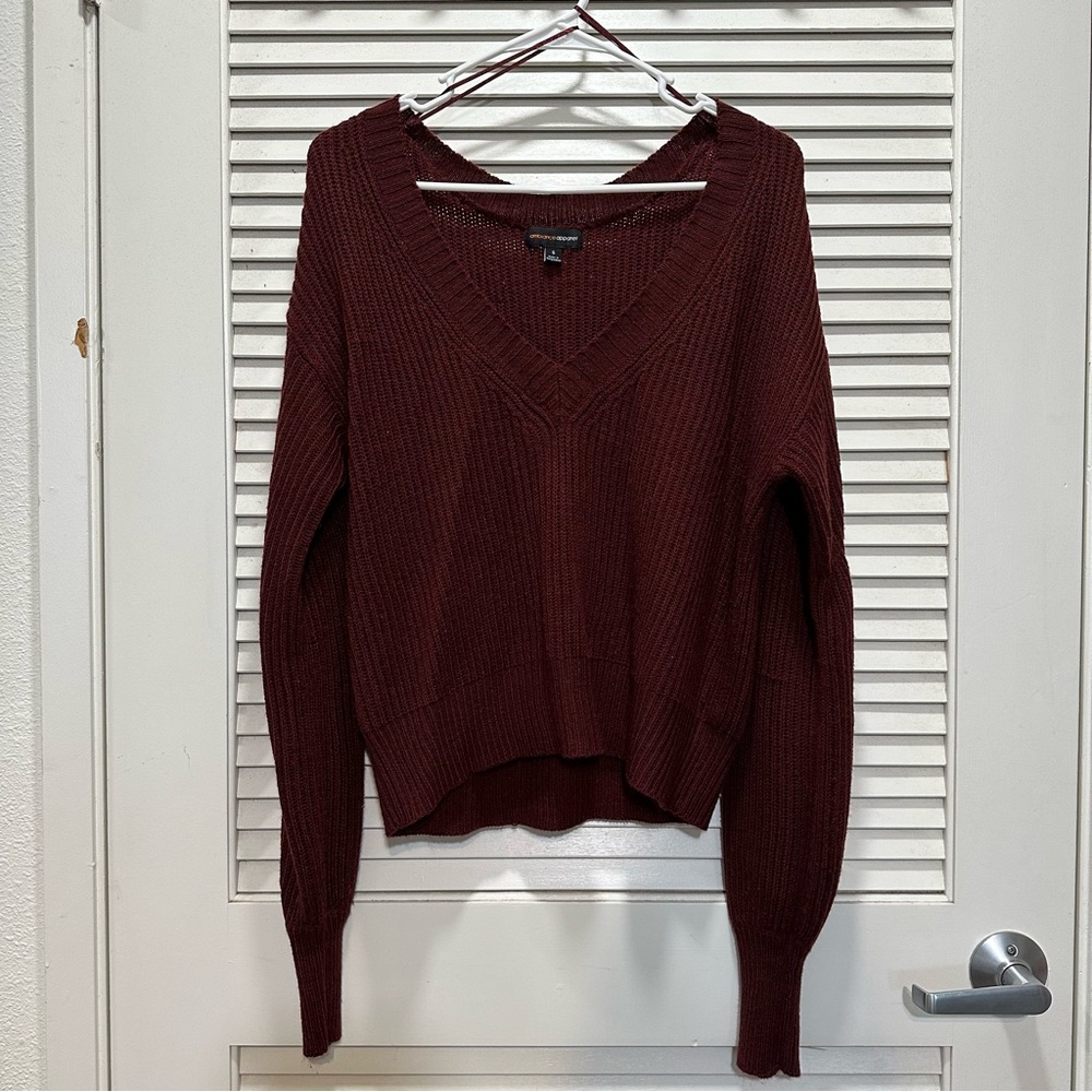Burgundy Knit Sweater